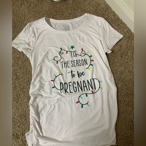 Tis The Season To Be Pregnant - Maternity Shirt - Size Medium